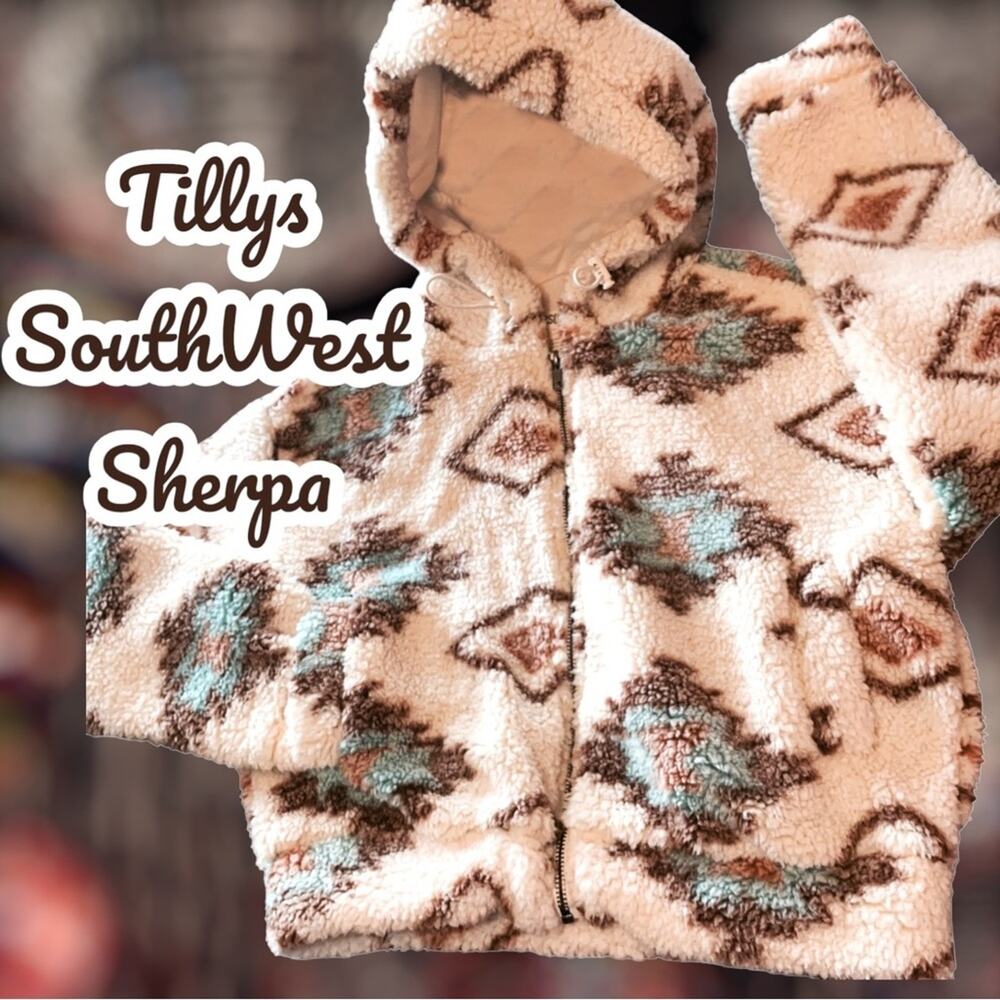 RSQ RARE Southwest XS Sherpa Jacket . Sold Out on Tillys Site. - Picture 3 of 10